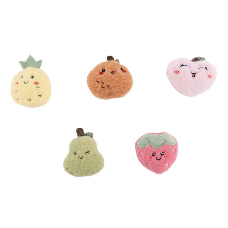 Korean Style Fruit Plush Brooch Cartoon Animal Ornament Accessories DIY Lovely Bag Pendant Japanese Ornament Accessories