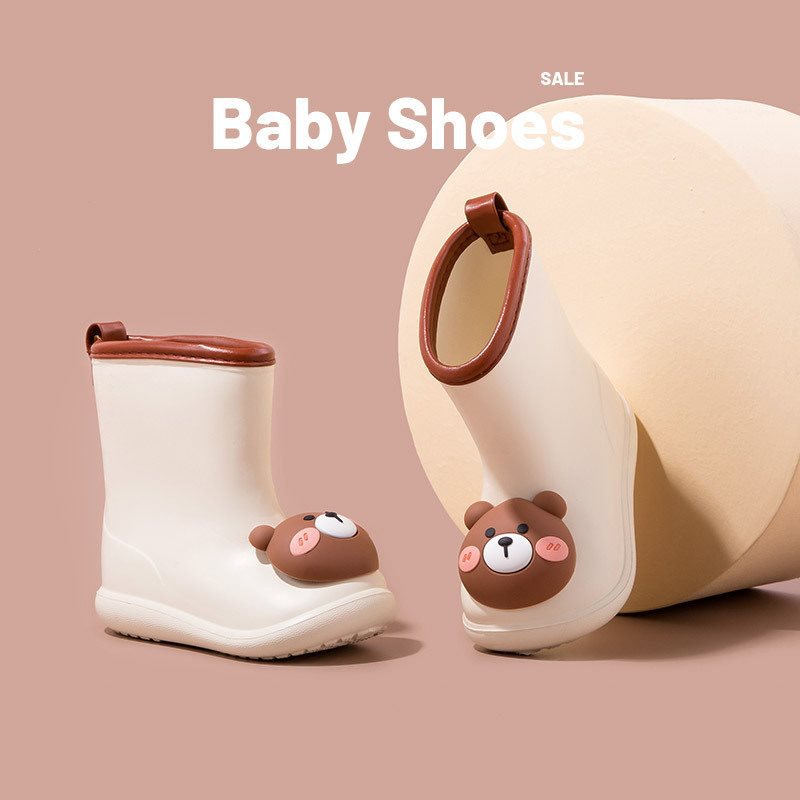 小鹿米利新款儿童雨鞋eva男童女可爱软底耐磨水鞋可爱卡通批发