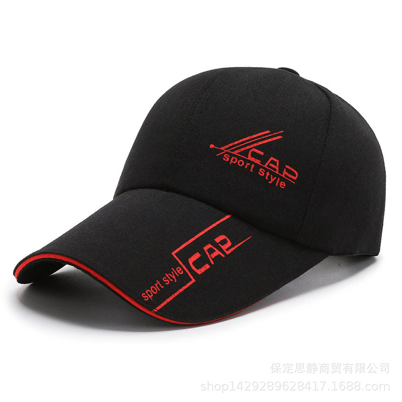 New Korean Style Men's Hat Canvas Baseball Cap Spring and Autumn Peaked Cap Youth Casual Sun-Proof Fishing Hat Outdoor