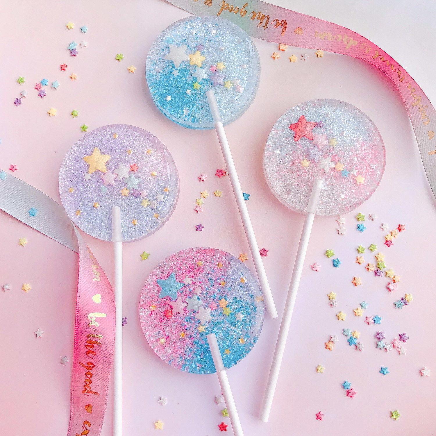 仙女棒棒糖可爱樱花星空棒棒糖高颜值礼物情人节糖