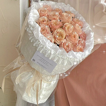 小香风鲜花内衬装饰珠光纸 花店花束包装纸 防水珠光雪梨纸批发