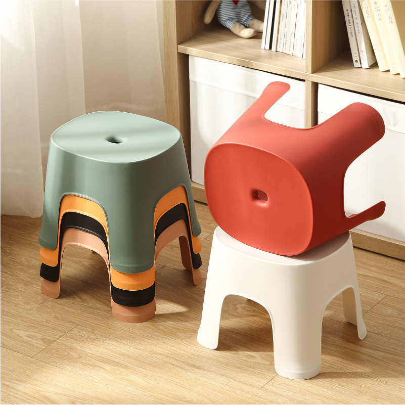 Thickened Row Stool Children's Home Bathroom Stool Adult Non-Slip Foot-Stepping Plastic Stool Bath Low Stool Hallway Shoe Changing Stool