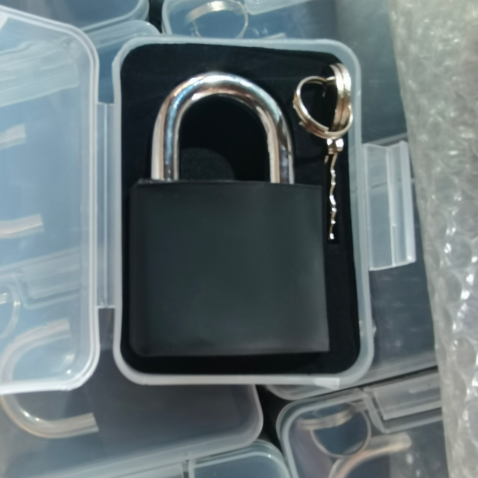 透明锁透明挂锁亚马逊透明锁套装挂锁ab卡巴锁月牙锁一字锁50挂锁