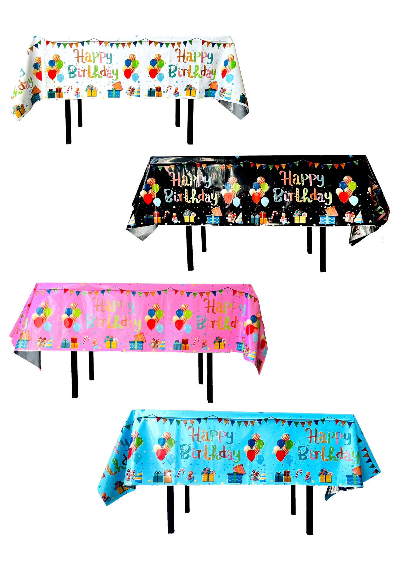 Disposable Balloon English Tablecloth Oil-Proof Waterproof Birthday Party Gathering Graduation Ceremony Dessert Bar Decoration