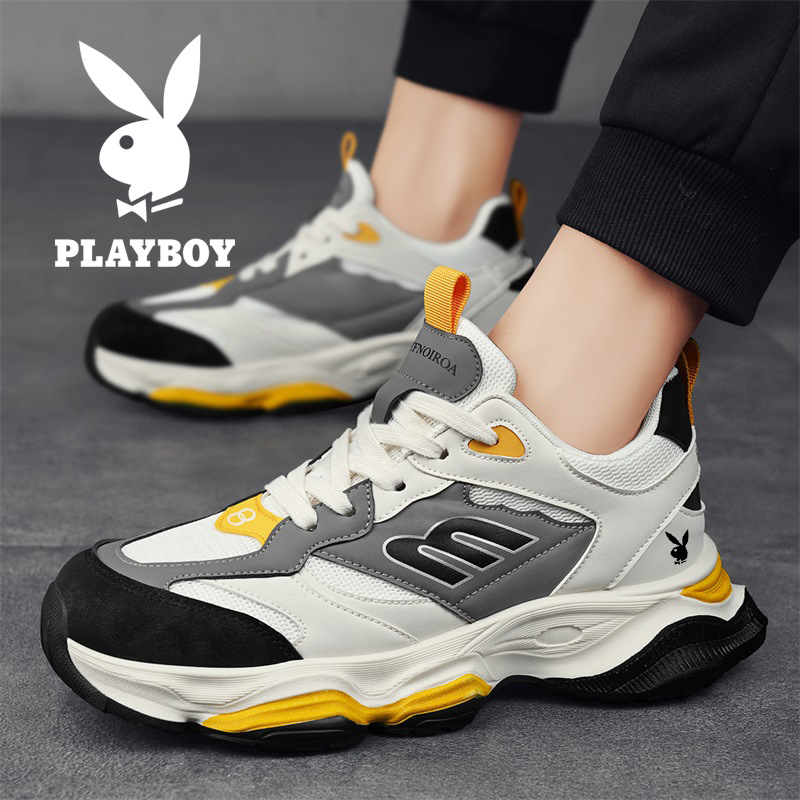 花花公子男鞋春夏季青少年运动跑步鞋休闲透气巴黎老爹鞋韩版厚底