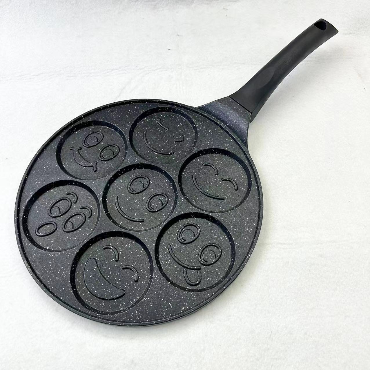 Cross-Border Seven-Hole Egg Frying Pan Medical Stone Non-Stick Pan English Muffin Pan Egg Dumplings Omelette Mold Breakfast Pot