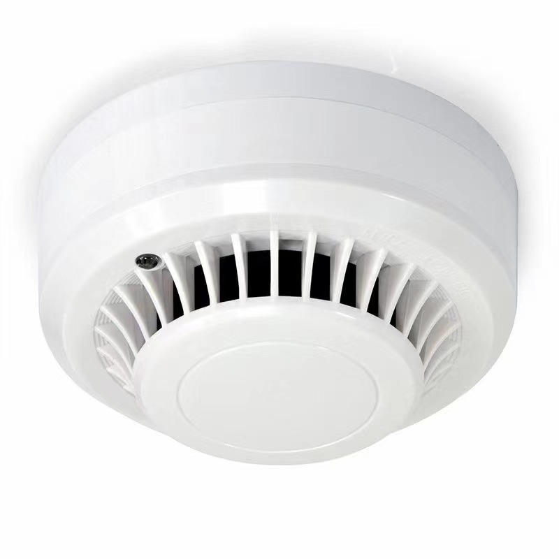 新款9-35v烟雾温度一体探测器消防报警器火警烟雾感应报警器家用