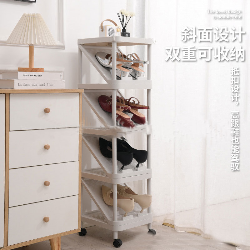 kitchen bathroom floor multi-tier movable shoe rack simple small shoe cabinet multi-layer household shoes storage