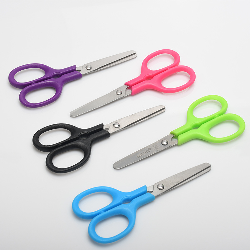 Children's Safety Scissors Manual Scissors Student DIY Scissors Round Head Scissors Kindergarten Paper Cutting Scissors Wholesale