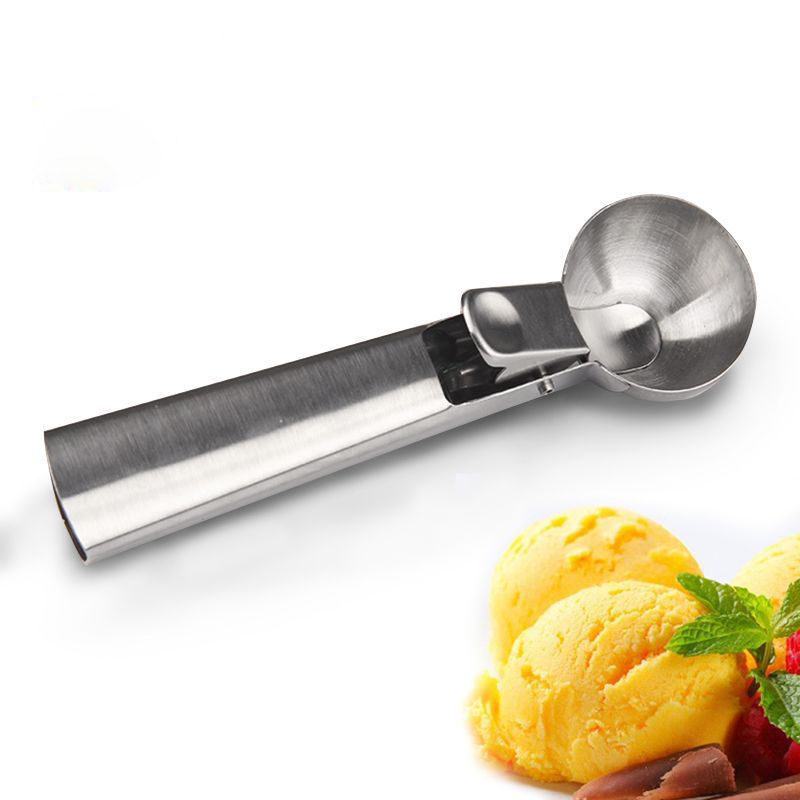 Stainless Steel Ice Cream Spoon Ice-Cream Spoon Stretchable Ice-Cream Spoon Ball Scoop AMW Baking Tool Large and Small Size