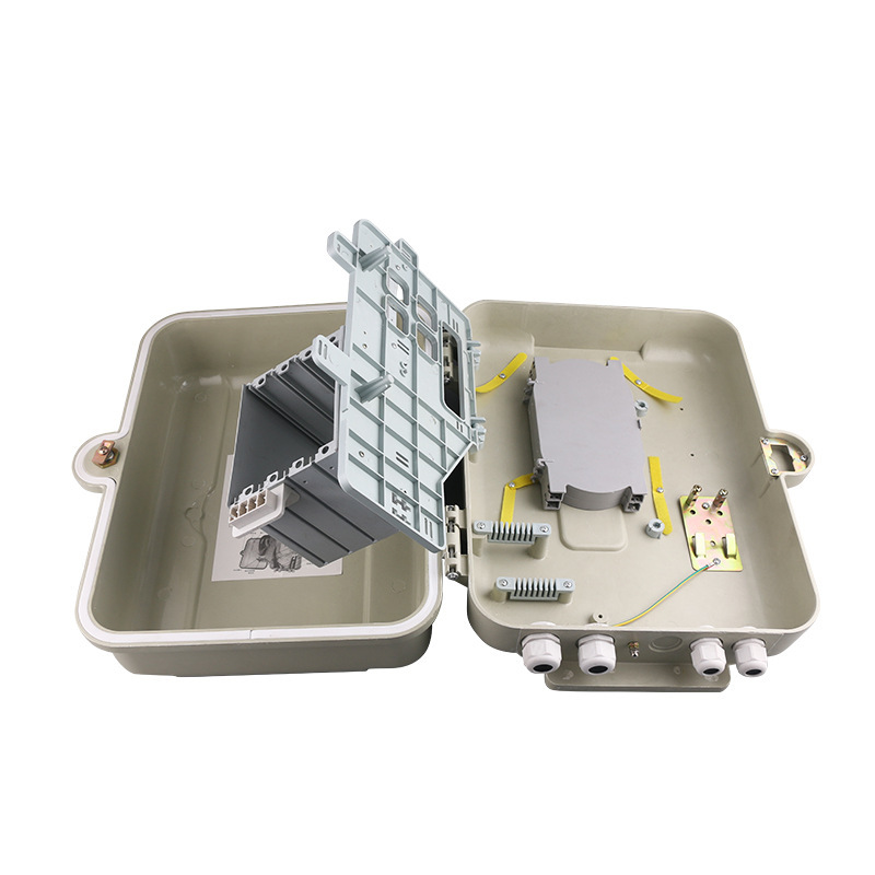 加工定 制smc32芯分纤箱 室内外光纤光缆分线箱1分32路光分路器箱