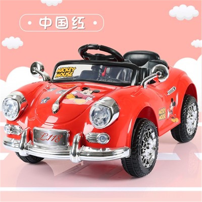 2024汽车遥控四轮玩具车可可宝宝小孩童车坐电动车婴儿摇摆男女坐