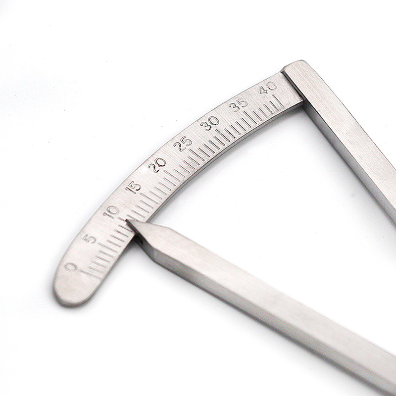 1pc不锈钢种植牙测量卡尺 牙科实验室仪器测绘骨嵴卡尺刻度尺钳