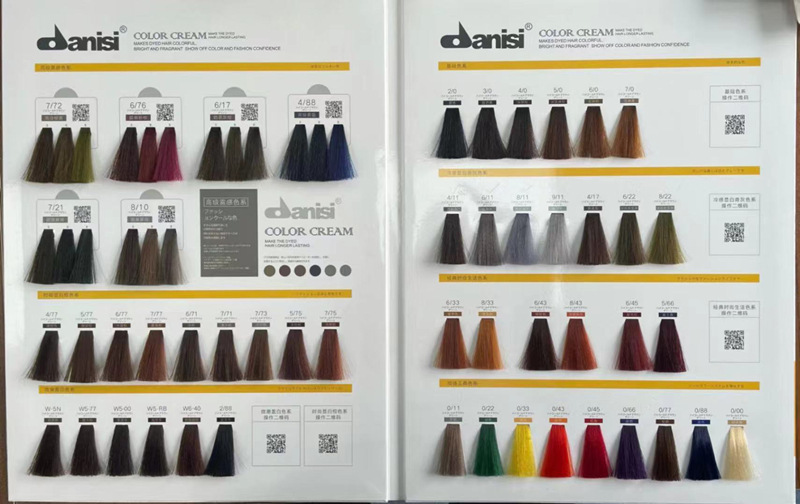 达尼丝染膏潮色盖白发染发剂日系微潮雾感单支黑茶色蓝黑奶茶灰粽