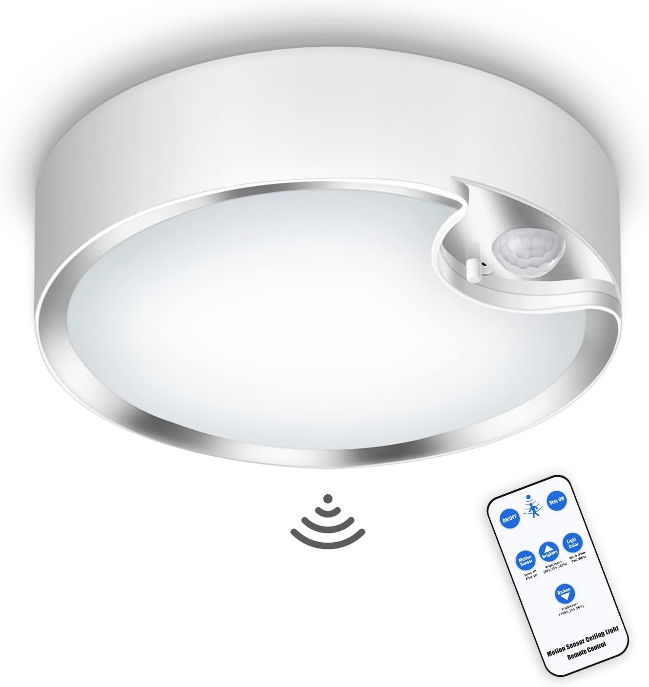 Cross-Border Hot Induction Battery Ceiling Light Human Body Light Control Induction Night Light Toowell Ceiling Light