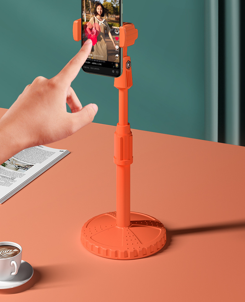 新品手机直播支架多彩网红桌面懒人抖音伸缩可调节多功能加重底座