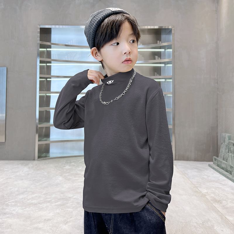 Wholesale Babies' Long Sleeve T-shirt 2023 Spring and Autumn Fashion Brand Middle and Big Children Keep Baby Warm Long Sleeve Boys' Autumn Top