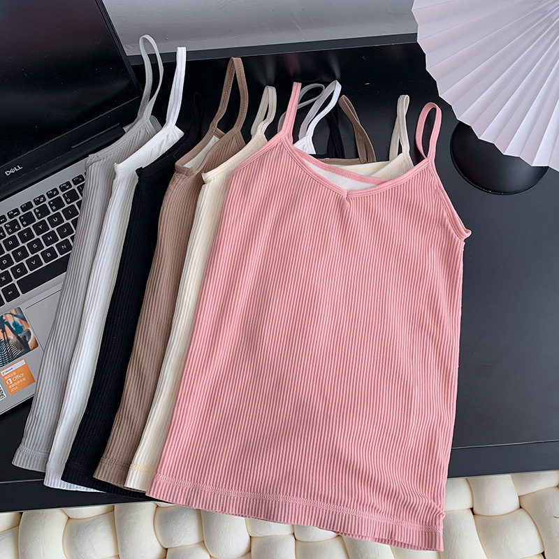 秋冬打底保暖背心女加绒加厚防寒内搭一体绒韩版女士内衣打底衫