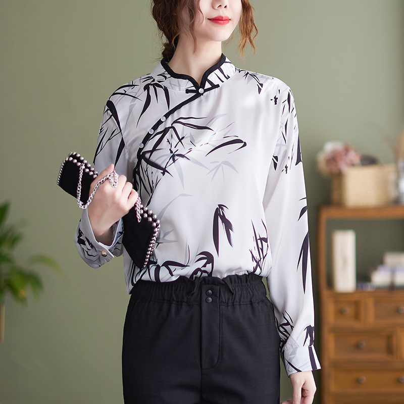 中国风女衬衣图片