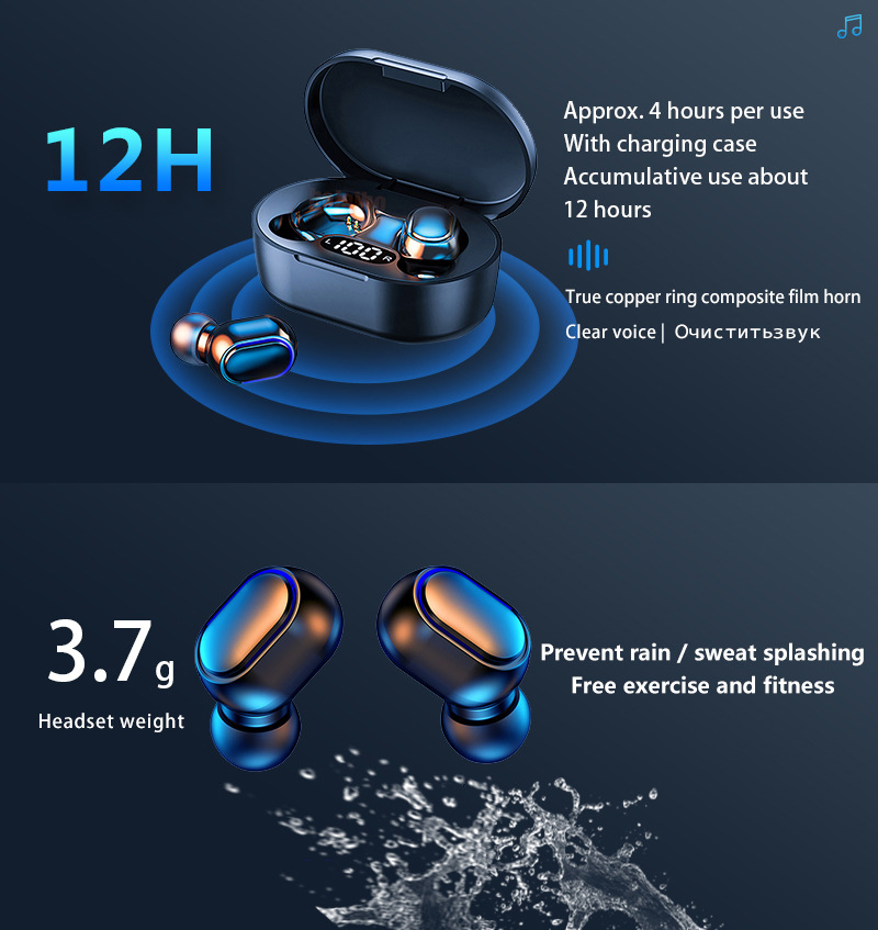 E7s Bluetooth Headset Mini Tws Real Wireless 5.0 Bluetooth in-Ear Macaron A7s Earplugs Factory Direct Supply