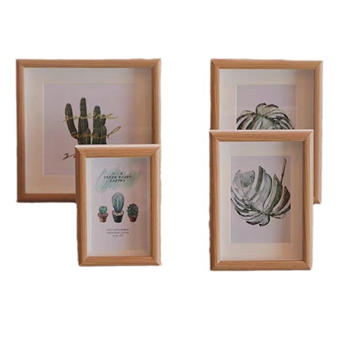 Three-Dimensional Hollow Photo Frame 6-Inch 78 10-Inch A4 Wooden Creative Photo Frame Table Decoration Photo Frame Children's Oil Painting Photo Frame Wholesale
