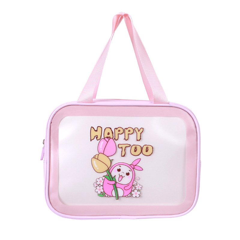 New Style Large Capacity Wash Bag Transparent Cartoon Cosmetic Bag Waterproof Cosmetic Bag Large Capacity High Sense