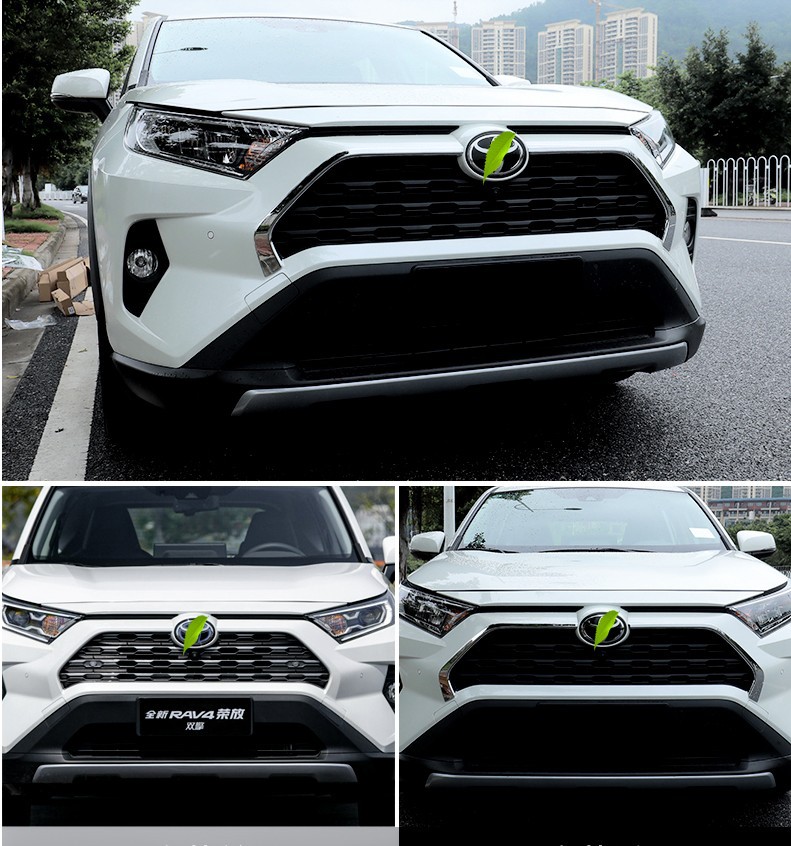 适用丰田20款rav4中网两侧外饰件威兰达装饰rav4改装升级防护亮银