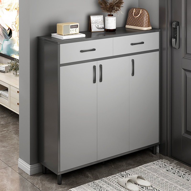 家用门口带门鞋柜一体柜子客厅现代简约玄关柜阳台大容量玄关鞋柜
