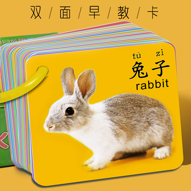 早教认知卡儿童识物1宝宝2岁识图看图颜色动物卡片婴幼儿益智玩具