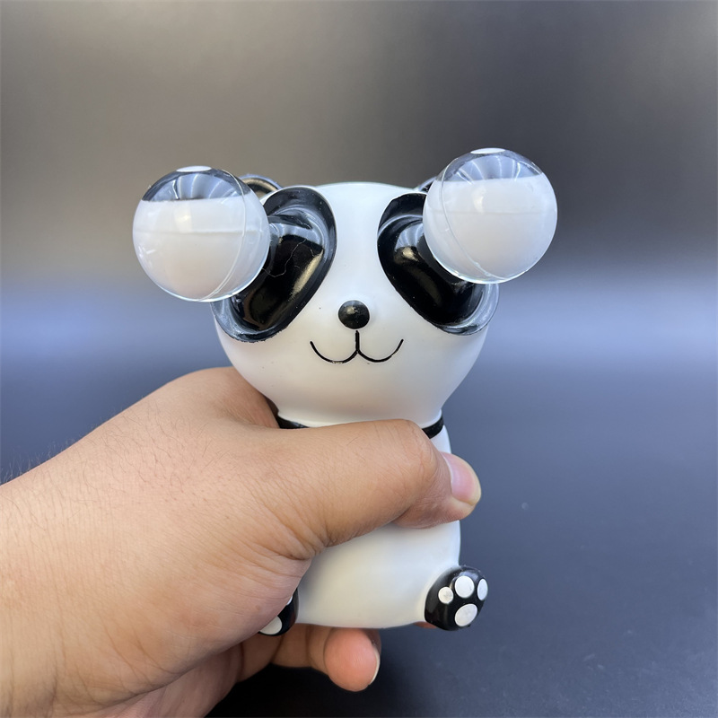 Decompression Toy Glaring Panda Decompression Squeezing Toy Bear Doll Children Vent Funny Trick Artifact in Stock