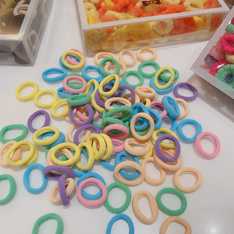 Dopamine Children's Rubber Band Hair Accessories Do Not Hurt Hair Color Baby Thumb Hair Ring Baby High Elasticity Children's Hair String