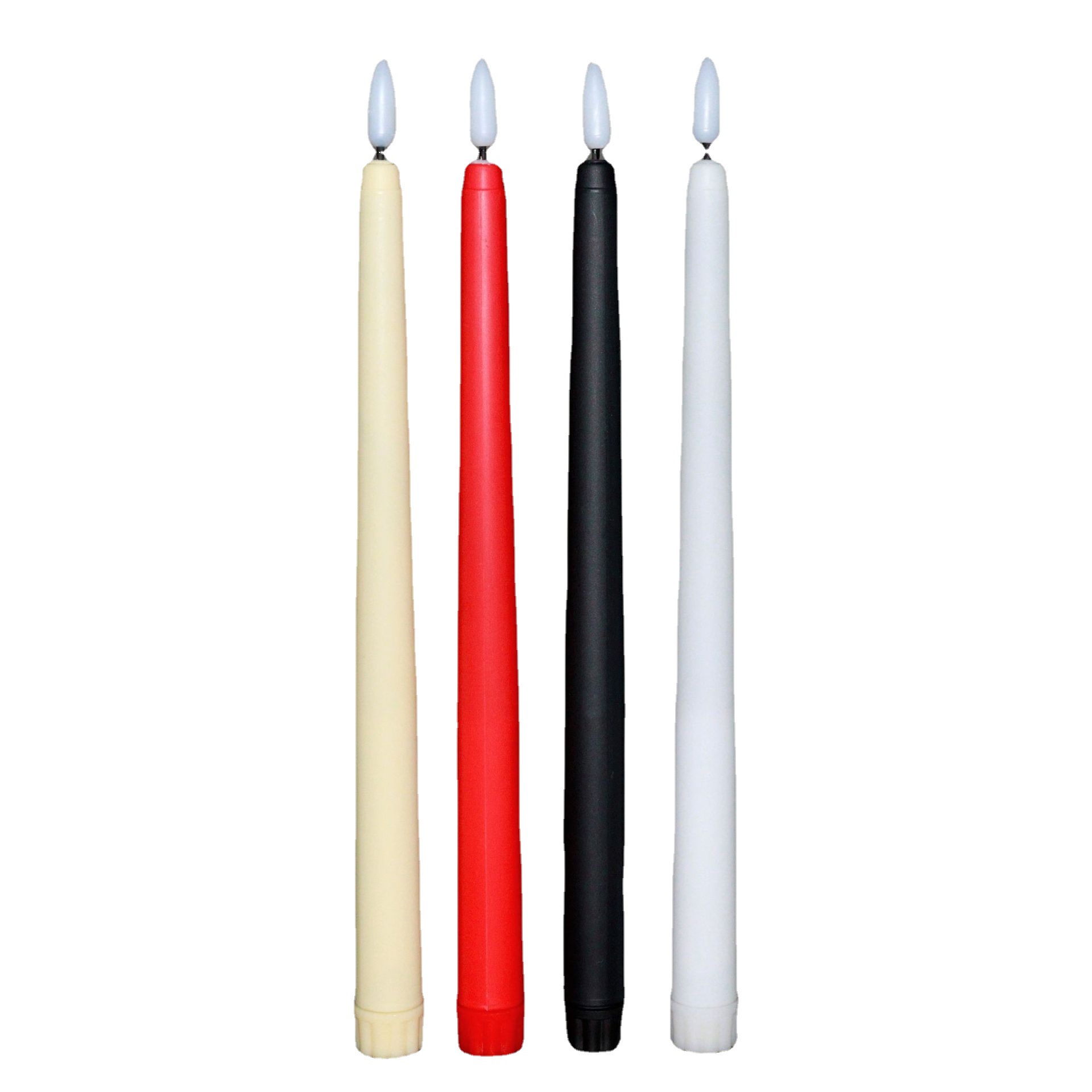 Cross-Border Remote Control Long Brush Holder Electronic Candle 10 Keys Wedding Restaurant Halloween Decoration LED Strip Pointed Pole Candle