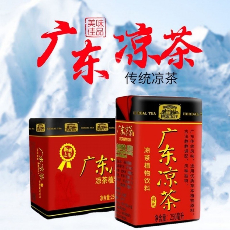 广东凉茶本植物凉茶饮料盒装250ml22整箱批发一件代发跨境电商厂