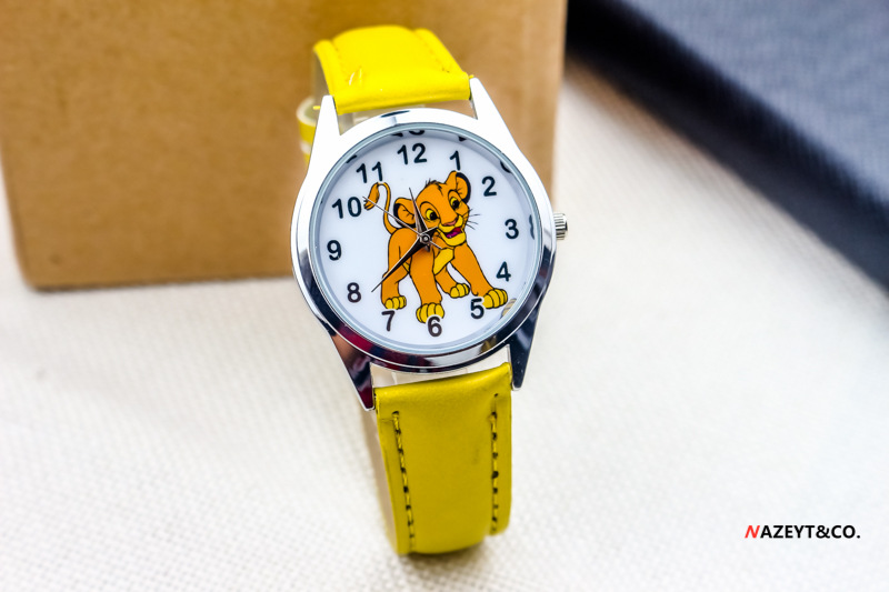 速卖通 ebay 热卖外贸儿童辛巴手表 中小学生卡通狮子动物石英表