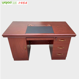 油漆实木皮单人办公桌 电脑桌 单位职员桌办公桌椅组合办公家具