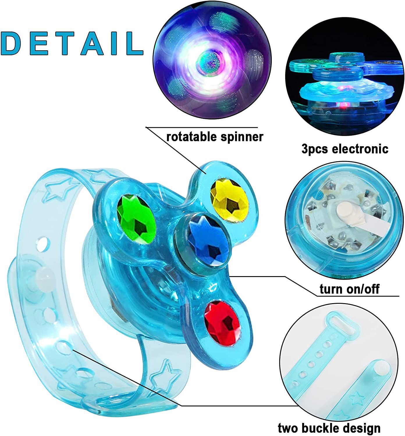 Cross-Border Hot Special for Luminous Rotating Gyro Bracelet Flash Ring Watch Kindergarten Small Gifts for Children Toy