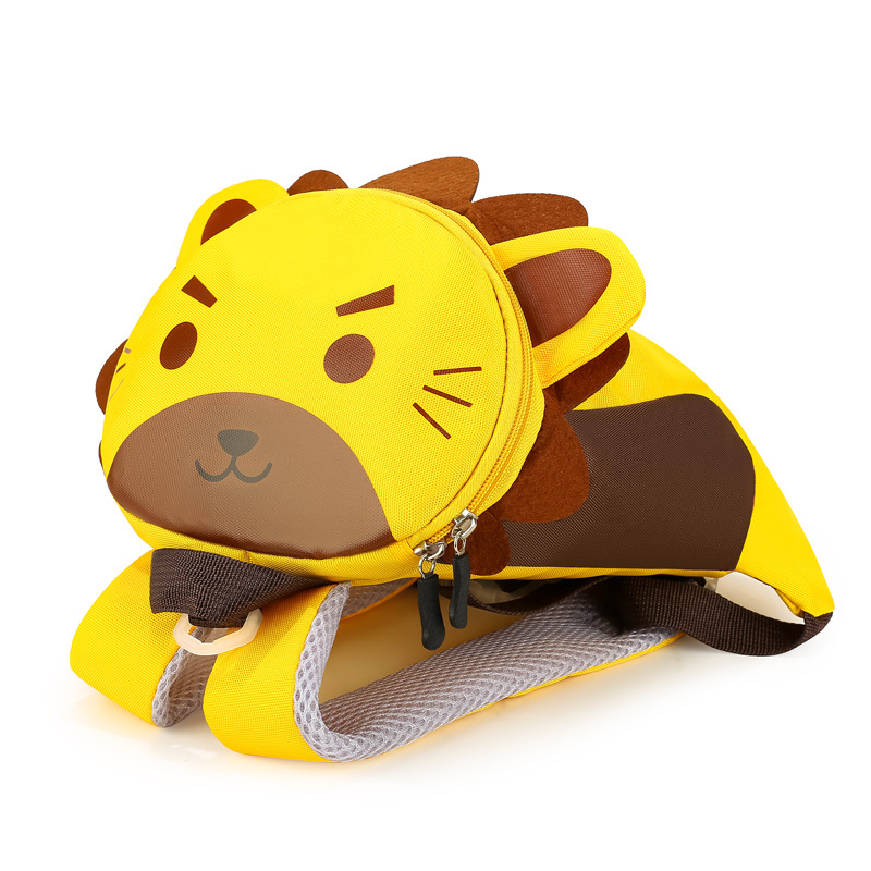 2023 New Cute Cartoon Three-Dimensional Backpack Small Animal Anti-Lost Schoolbag 1-3 Years Old Kindergarten Backpack