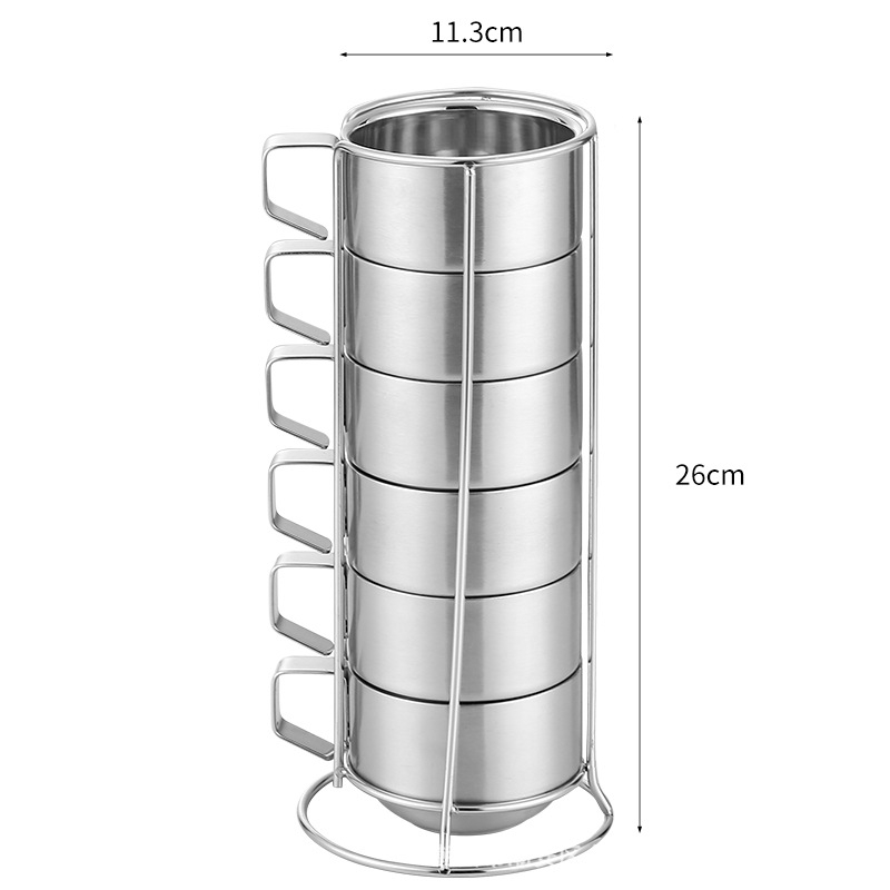 Cross-Border Outdoor Camping Picnic Storage Portable Shatter Proof Stainless Steel Coffee Cup Double Insulation Cup Student Cup