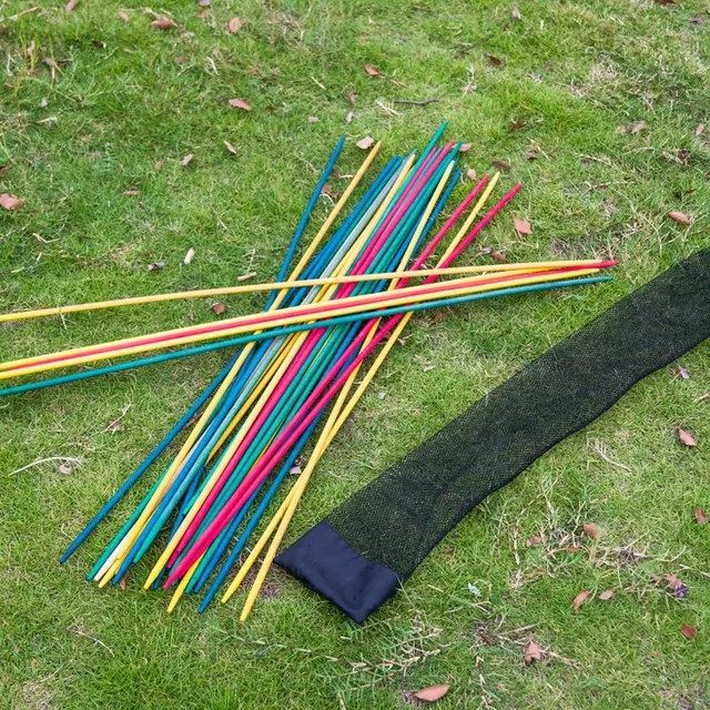 木制mikado花园草坪游戏游戏棒游戏棒尖头勾线圆头水粉水洗油性绘