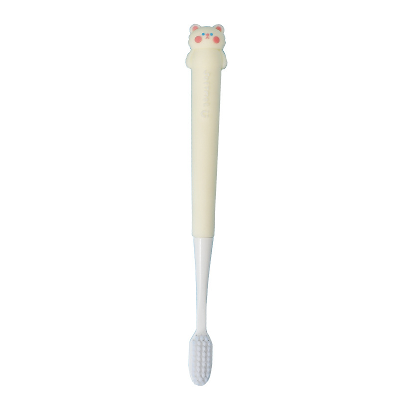 Japanese-Style Universal Animal Portable Soft-Bristle Toothbrush Children's Cartoon Fine Toothbrush Silicone Non-Slip Handle Toothbrush