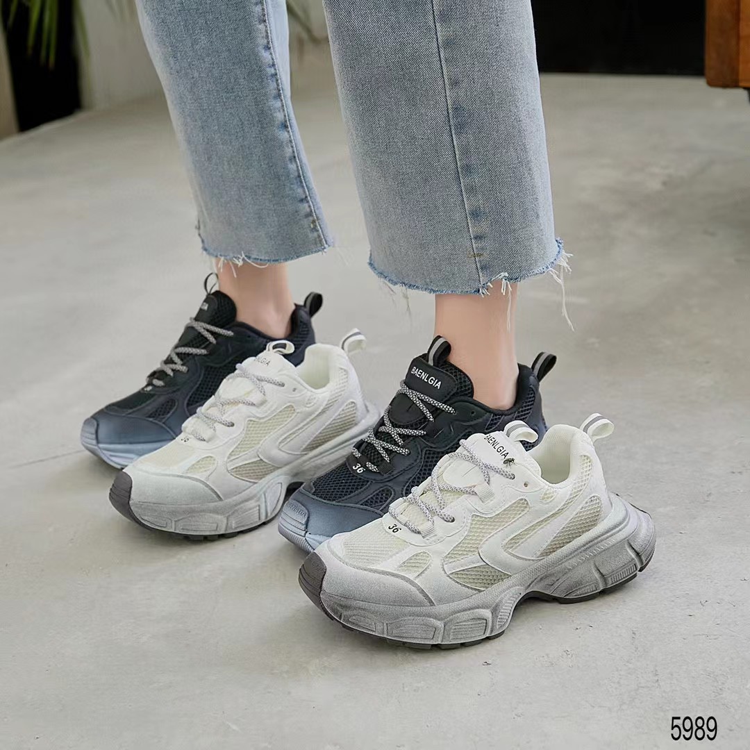 脏脏女鞋欧货网红厚底老爹鞋ins潮百搭真皮透气韩版运动休闲鞋潮