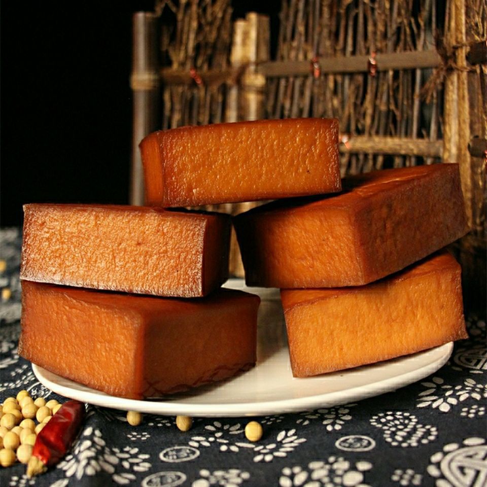 ()烟熏豆腐干咸味豆腐干腊豆干柴火干凉拌爆炒火锅陕南特产批发