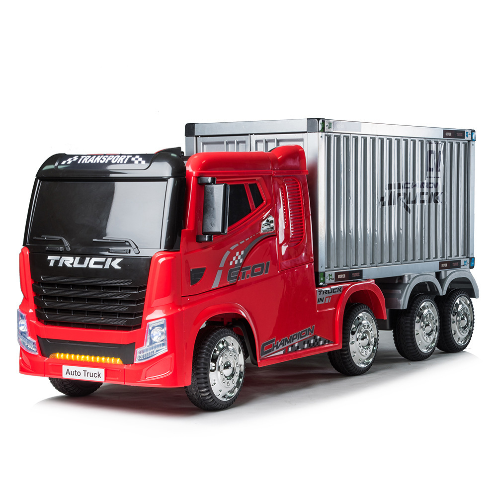 儿童电动汽车车头带集装箱小孩男女宝宝玩具车大卡可坐人可遥控