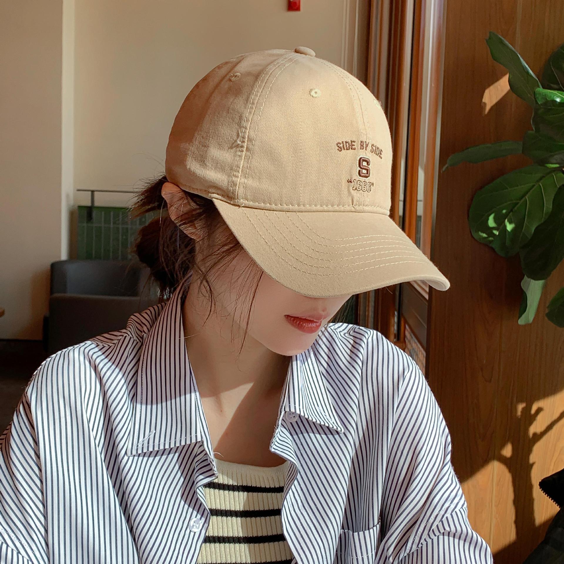 Top Notch! High Quality 2024 New Preppy Style Baseball Cap Women's Embroidered Letters Casual Soft Top Four Seasons Peaked Cap
