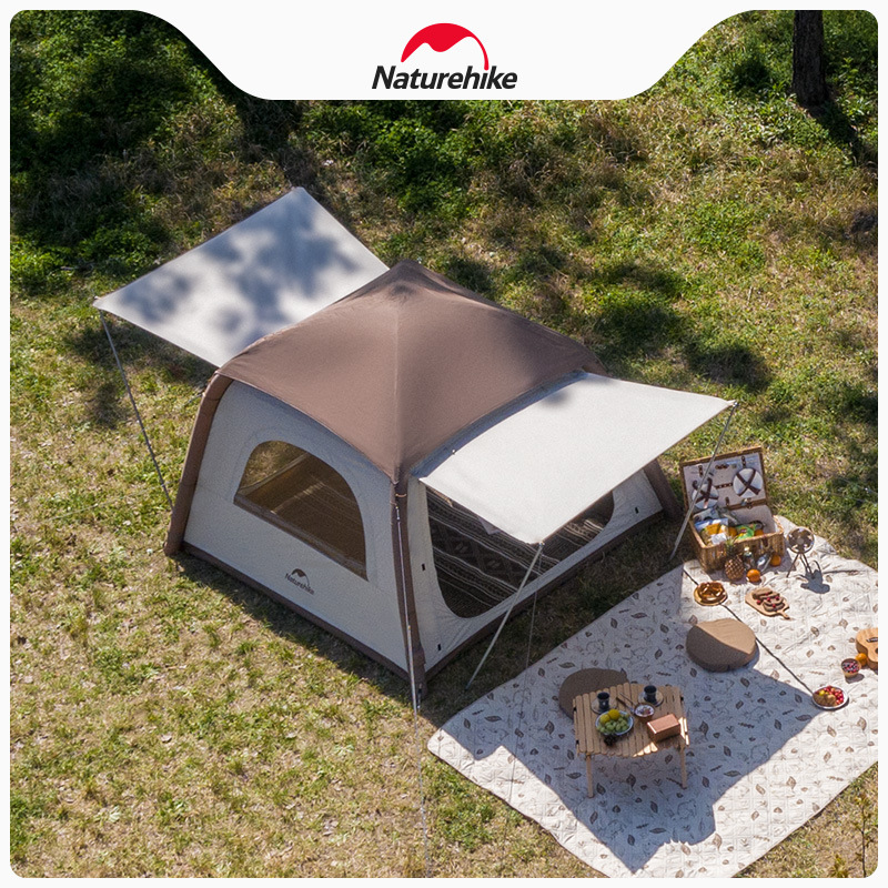 naturehike户外涂银防晒充气帐篷便携大空间折叠防雨cnh23zp12002