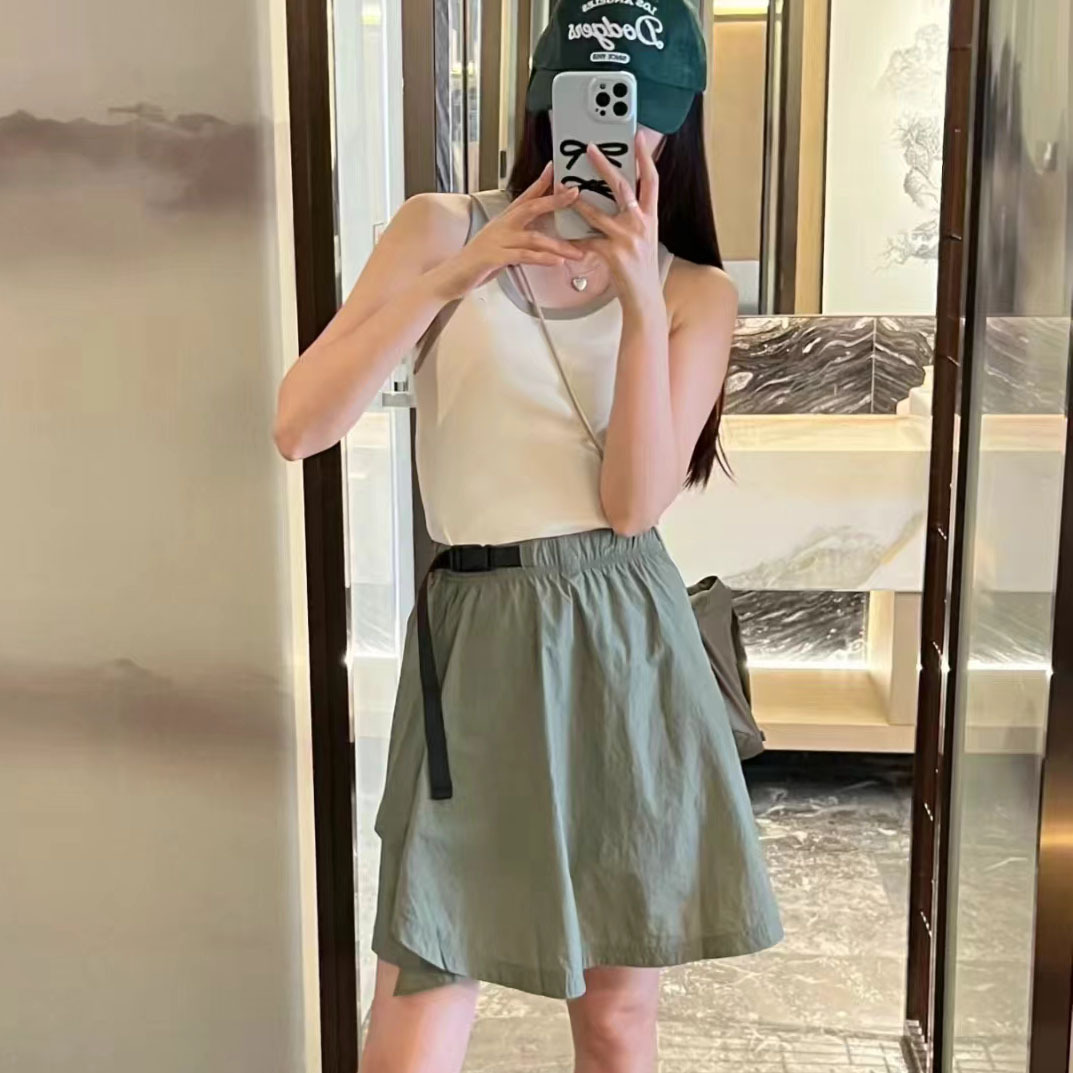 素r夏季女士轻量防泼水五分半身裙短裙a062722