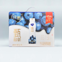 新品3月产蒙牛纯甄甄酸奶长白山蓝莓味风味奶昔230g*10瓶整箱早餐