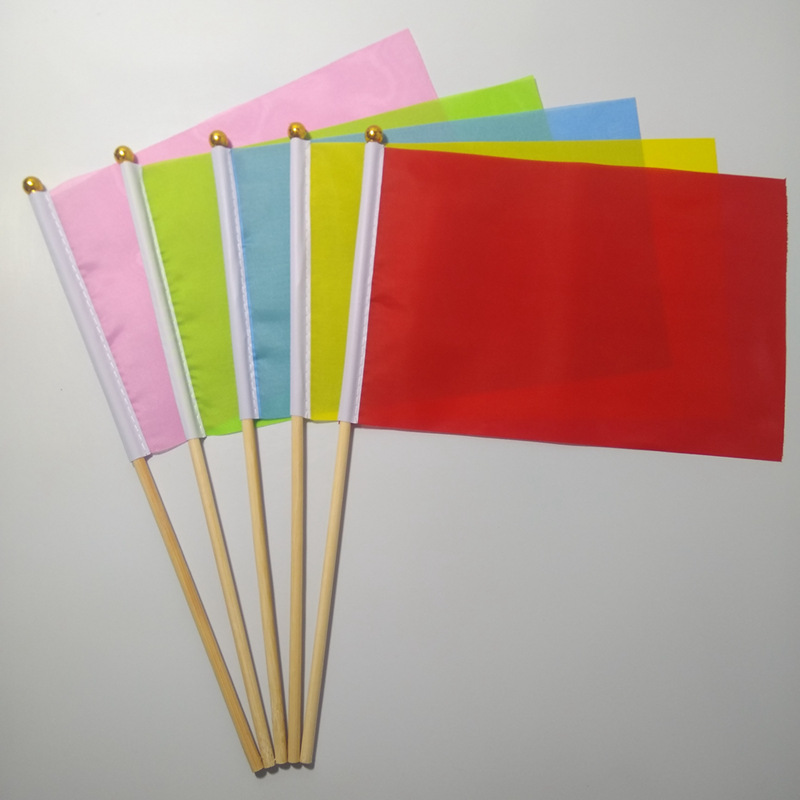 手旗不带杆舞蹈小红旗小彩旗幼儿园早操挥旗运动会旗红黄蓝绿粉白
