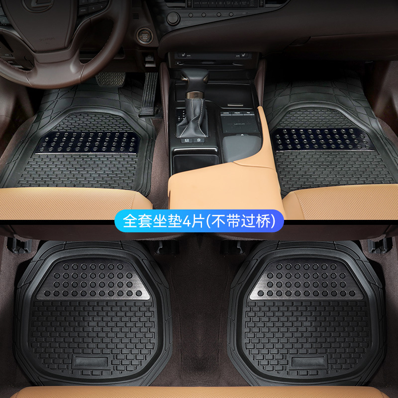 Car Foot Mat Waterproof and Hard-Wearing Stain-Resistant Cut Non-Slip Silicone Rubber Floor Mat Main Driving Single-Piece Floor Mat
