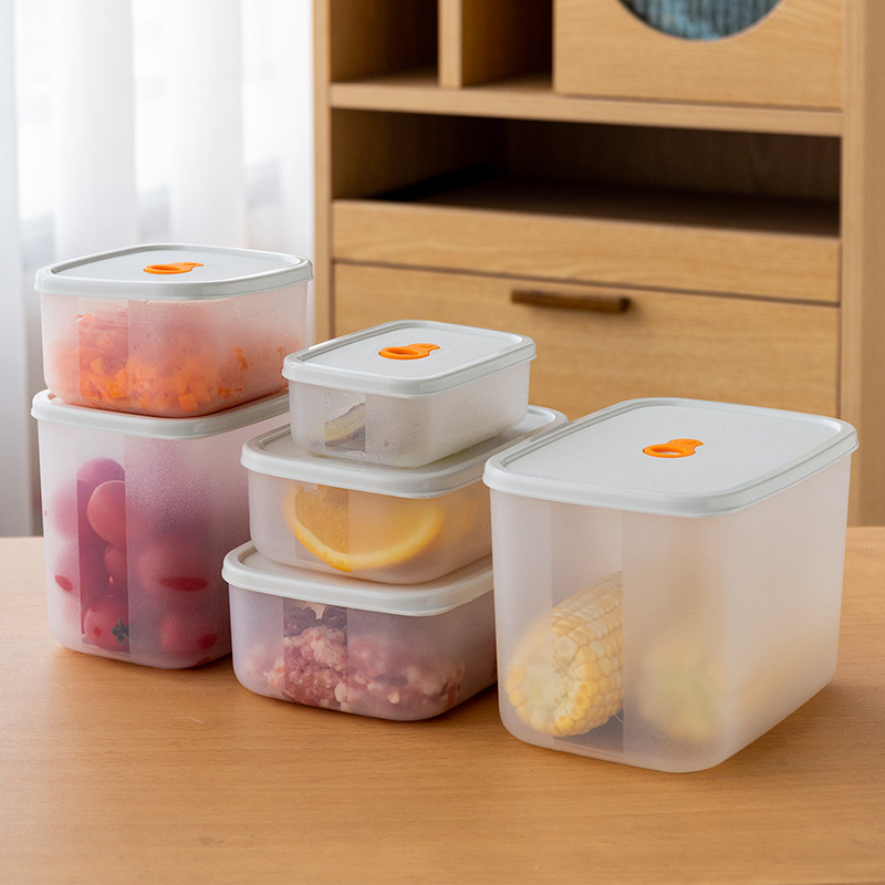 Refrigerator Storage Seal Crisper Set Food Storage Box Microwaveable Heating Lunch Box Contact Lens Case 0415